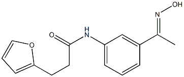 3-(furan-2-yl)-N-{3-[1-(hydroxyimino)ethyl]phenyl}propanamide 化学構造式