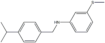 3-(methylsulfanyl)-N-{[4-(propan-2-yl)phenyl]methyl}aniline Structure