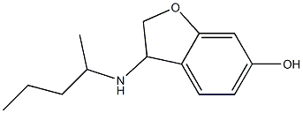 3-(pentan-2-ylamino)-2,3-dihydro-1-benzofuran-6-ol 化学構造式