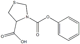 3-(phenoxycarbonyl)-1,3-thiazolidine-4-carboxylic acid,,结构式