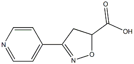 3-(pyridin-4-yl)-4,5-dihydro-1,2-oxazole-5-carboxylic acid 化学構造式