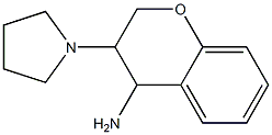 3-(pyrrolidin-1-yl)-3,4-dihydro-2H-1-benzopyran-4-amine Structure