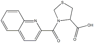 3-(quinolin-2-ylcarbonyl)-1,3-thiazolidine-4-carboxylic acid,,结构式
