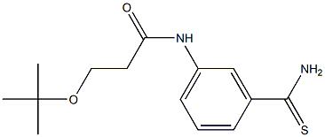 3-(tert-butoxy)-N-(3-carbamothioylphenyl)propanamide,,结构式