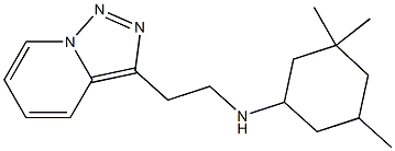 3,3,5-trimethyl-N-(2-{[1,2,4]triazolo[3,4-a]pyridin-3-yl}ethyl)cyclohexan-1-amine,,结构式