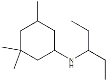 3,3,5-trimethyl-N-(pentan-3-yl)cyclohexan-1-amine,,结构式