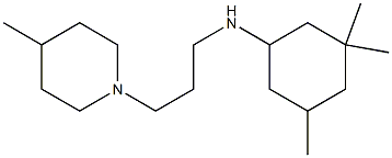 3,3,5-trimethyl-N-[3-(4-methylpiperidin-1-yl)propyl]cyclohexan-1-amine 结构式