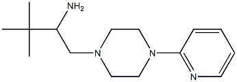 3,3-dimethyl-1-[4-(pyridin-2-yl)piperazin-1-yl]butan-2-amine,,结构式