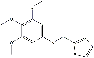 3,4,5-trimethoxy-N-(thiophen-2-ylmethyl)aniline Struktur