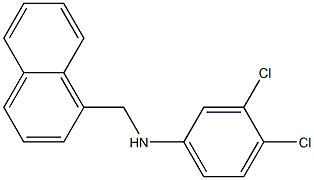 3,4-dichloro-N-(naphthalen-1-ylmethyl)aniline 化学構造式