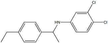 3,4-dichloro-N-[1-(4-ethylphenyl)ethyl]aniline,,结构式