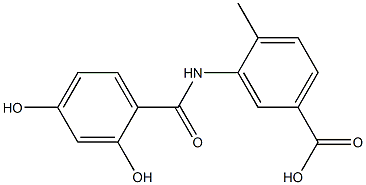 3-[(2,4-dihydroxybenzoyl)amino]-4-methylbenzoic acid Structure