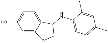 3-[(2,4-dimethylphenyl)amino]-2,3-dihydro-1-benzofuran-6-ol 结构式