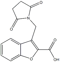 3-[(2,5-dioxopyrrolidin-1-yl)methyl]-1-benzofuran-2-carboxylic acid Struktur