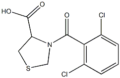 3-[(2,6-dichlorophenyl)carbonyl]-1,3-thiazolidine-4-carboxylic acid Structure