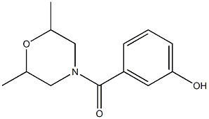 3-[(2,6-dimethylmorpholin-4-yl)carbonyl]phenol Struktur