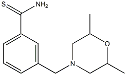 3-[(2,6-dimethylmorpholin-4-yl)methyl]benzenecarbothioamide 结构式