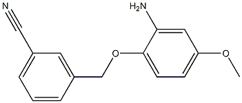 3-[(2-amino-4-methoxyphenoxy)methyl]benzonitrile Structure