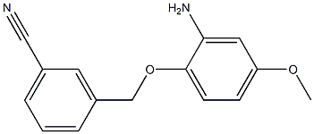 3-[(2-amino-4-methoxyphenoxy)methyl]benzonitrile,,结构式