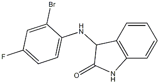 3-[(2-bromo-4-fluorophenyl)amino]-2,3-dihydro-1H-indol-2-one 结构式
