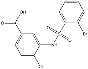 3-[(2-bromobenzene)sulfonamido]-4-chlorobenzoic acid Structure