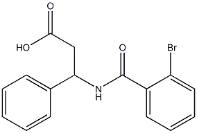 3-[(2-bromobenzoyl)amino]-3-phenylpropanoic acid Structure