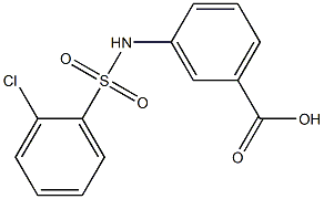 3-[(2-chlorobenzene)sulfonamido]benzoic acid Structure