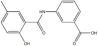 3-[(2-hydroxy-5-methylbenzene)amido]benzoic acid 化学構造式