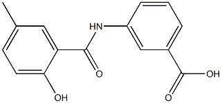 3-[(2-hydroxy-5-methylbenzene)amido]benzoic acid Structure