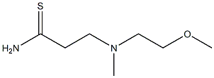 3-[(2-methoxyethyl)(methyl)amino]propanethioamide Structure