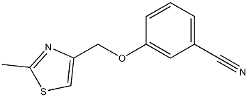 3-[(2-methyl-1,3-thiazol-4-yl)methoxy]benzonitrile,,结构式