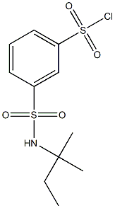 3-[(2-methylbutan-2-yl)sulfamoyl]benzene-1-sulfonyl chloride 化学構造式