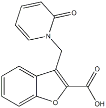 3-[(2-oxo-1,2-dihydropyridin-1-yl)methyl]-1-benzofuran-2-carboxylic acid,,结构式