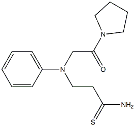 3-[(2-oxo-2-pyrrolidin-1-ylethyl)(phenyl)amino]propanethioamide Structure