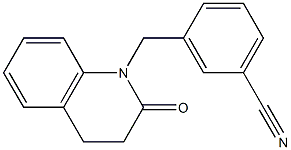 3-[(2-oxo-3,4-dihydroquinolin-1(2H)-yl)methyl]benzonitrile Struktur
