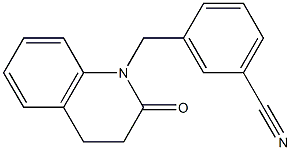 3-[(2-oxo-3,4-dihydroquinolin-1(2H)-yl)methyl]benzonitrile 化学構造式