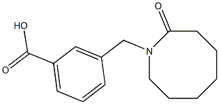 3-[(2-oxoazocan-1-yl)methyl]benzoic acid 结构式