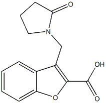 3-[(2-oxopyrrolidin-1-yl)methyl]-1-benzofuran-2-carboxylic acid Structure