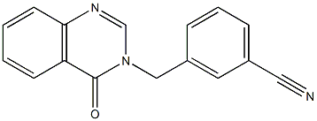 3-[(4-oxo-3,4-dihydroquinazolin-3-yl)methyl]benzonitrile Struktur