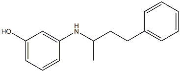 3-[(4-phenylbutan-2-yl)amino]phenol,,结构式