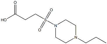 3-[(4-propylpiperazine-1-)sulfonyl]propanoic acid,,结构式