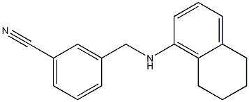 3-[(5,6,7,8-tetrahydronaphthalen-1-ylamino)methyl]benzonitrile 化学構造式