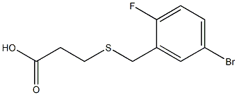 3-[(5-bromo-2-fluorobenzyl)thio]propanoic acid 结构式