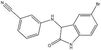 3-[(5-bromo-2-oxo-2,3-dihydro-1H-indol-3-yl)amino]benzonitrile Structure