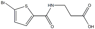 3-[(5-bromothiophen-2-yl)formamido]propanoic acid,,结构式