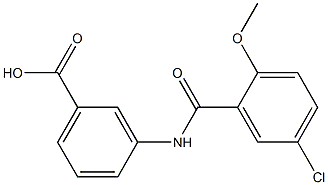3-[(5-chloro-2-methoxybenzene)amido]benzoic acid Struktur