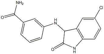 3-[(5-chloro-2-oxo-2,3-dihydro-1H-indol-3-yl)amino]benzamide 结构式