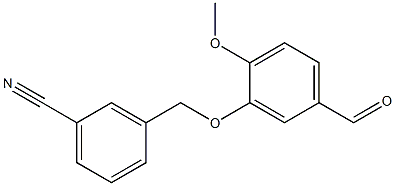 3-[(5-formyl-2-methoxyphenoxy)methyl]benzonitrile 结构式