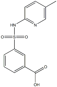 3-[(5-methylpyridin-2-yl)sulfamoyl]benzoic acid Struktur