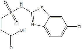 3-[(6-chloro-1,3-benzothiazol-2-yl)sulfamoyl]propanoic acid,,结构式